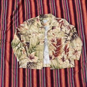 Coldwater Creek Leaf Pattern Jacket